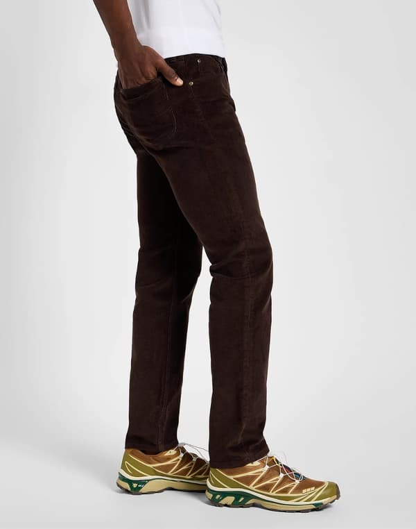 Lee RIDER SLIM Espresso BRUNA MANCHESTERBYXOR MED SLIM OCH SKOR W31 L32