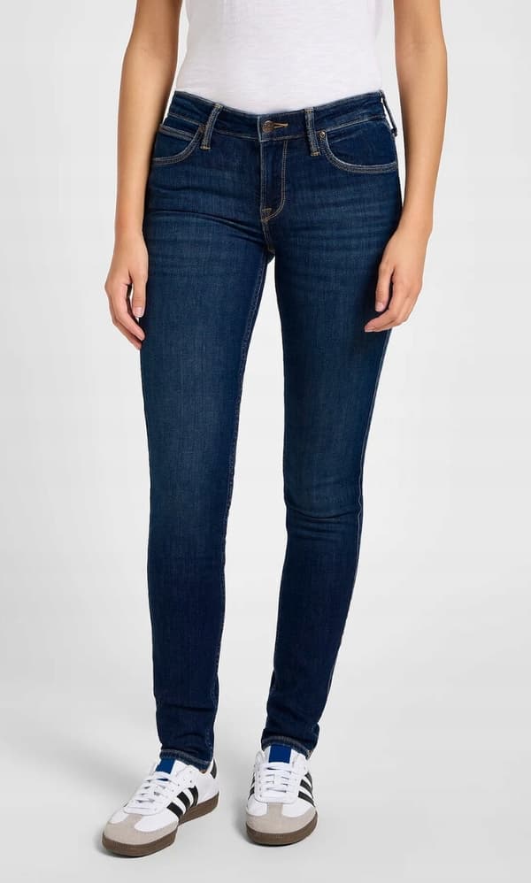 Lee SCARLETT Enfärgade Blå Marinblå Dam Skinny Jeans W30 L33