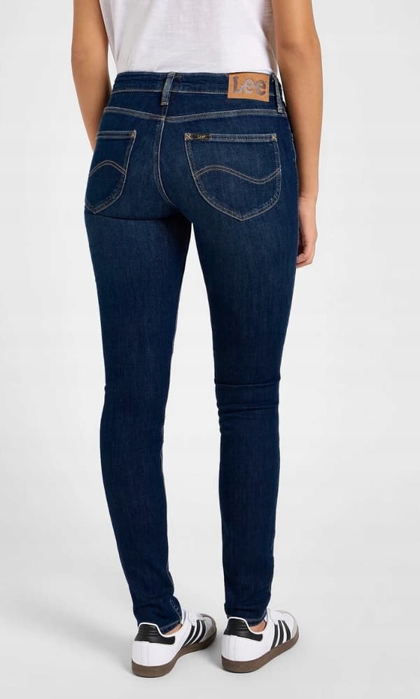 Lee SCARLETT Enfärgade Blå Marinblå Dam Skinny Jeans W30 L33