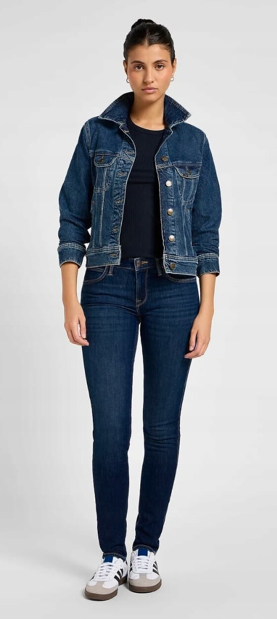 Lee SCARLETT Enfärgade Blå Marinblå Dam Skinny Jeans W30 L33