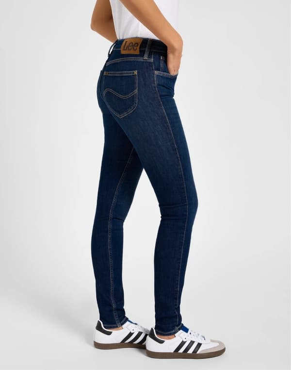 Lee SCARLETT Enfärgade Blå Marinblå Dam Skinny Jeans W30 L33