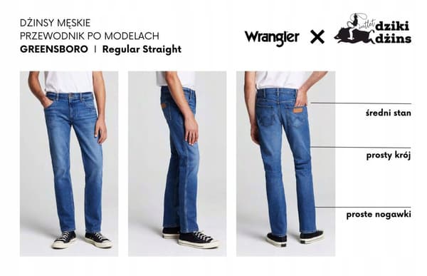 Wrangler Greensboro Day Drifter Raka Marinblå Jeans W33 L36