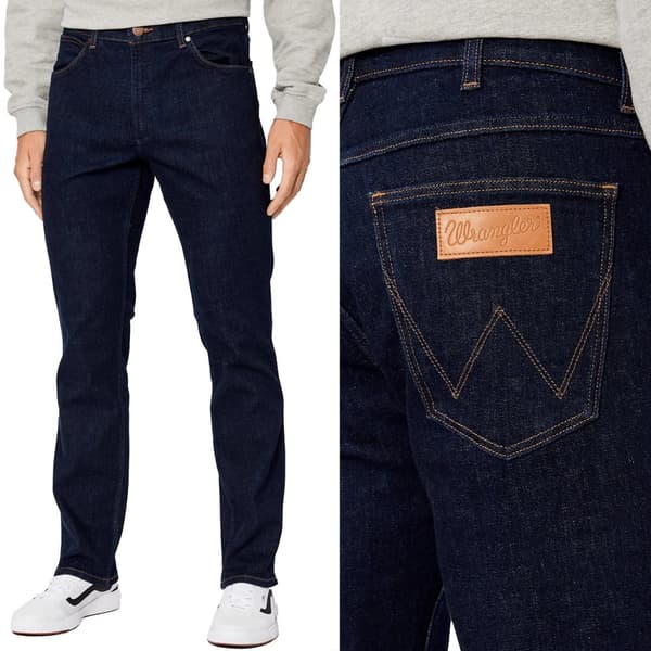 Wrangler Greensboro Day Drifter Raka Marinblå Jeans W33 L36