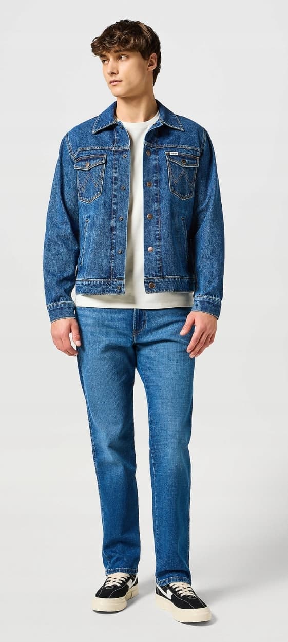 Wrangler FRONTIER RELAXED Raindrop LØSE LIGE JEANS W32 L30