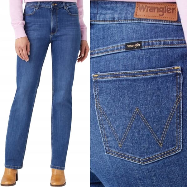Wrangler STRAIGHT Hudson NAISTEN SUORA HIGH JEANS W27 L30
