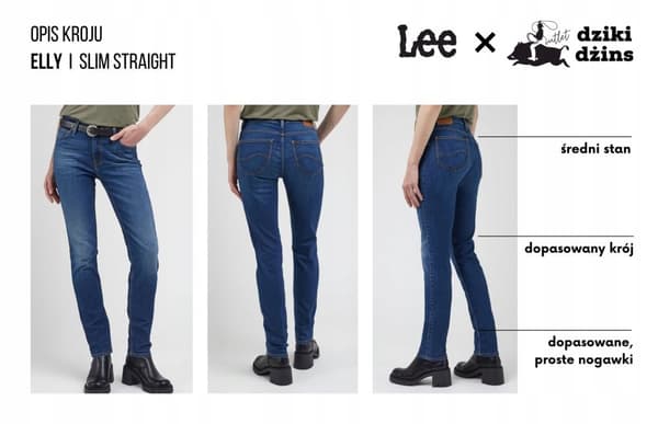 Lee ELLY SLIM Feels Like Indigo STRAIGHT NAISTEN FARKUT W34 L33