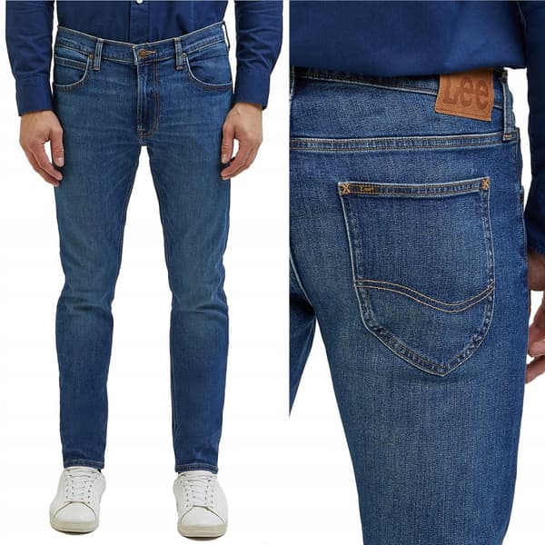 Lee LUKE SLIM Peace Train -farkut, kapenevat, tummat, koko 32, pituus 34