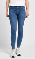 Miniatyrbillede 5 af 11: Lee SCARLETT HIGH LONDON Ely HØJLÆNGDE DAMEBUKS SLIM FIT LYNLÅS 7/8 W26 L33