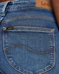 Miniatyrbillede 9 af 11: Lee SCARLETT HIGH LONDON Ely HØJLÆNGDE DAMEBUKS SLIM FIT LYNLÅS 7/8 W26 L33