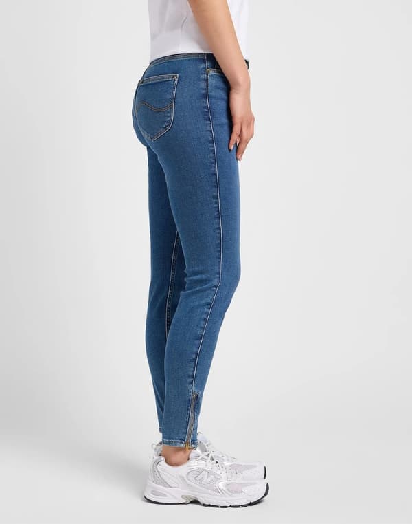 Lee SCARLETT HIGH LONDON Ely HØJLÆNGDE DAMEBUKS SLIM FIT LYNLÅS 7/8 W26 L33