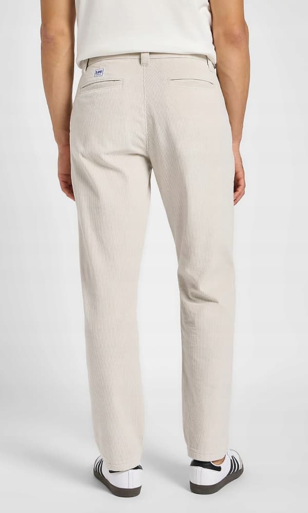 Lee RELAXED WORKWEAR CHINO ECRU LØSE FLYBELSBUKSER CHINO W34 L34