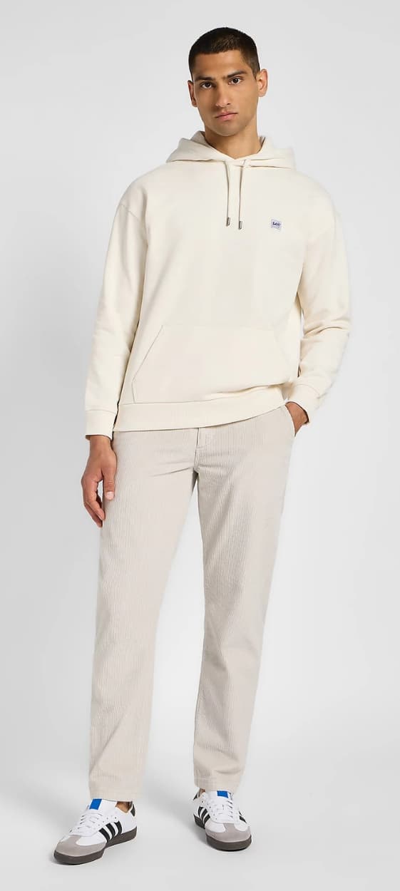 Lee RELAXED WORKWEAR CHINO ECRU LØSE FLYBELSBUKSER CHINO W34 L34