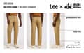 Miniatyrbillede 9 af 11: Lee RELAXED WORKWEAR CHINO ECRU LØSE FLYBELSBUKSER CHINO W33 L34