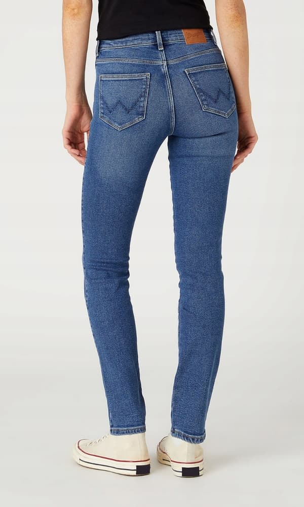 Wrangler SLIM Airblue DENIM STRAIGHT HIGH DAMJEANS W27 L30