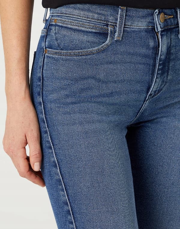Wrangler SLIM Airblue DENIM STRAIGHT HIGH DAMJEANS W27 L30
