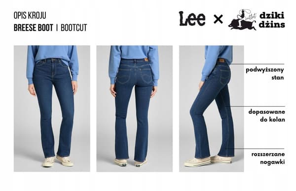 Lee Breese Boot Bootcut Martha Damjeans med utsvängda midjor, storlek 27, storlek 31