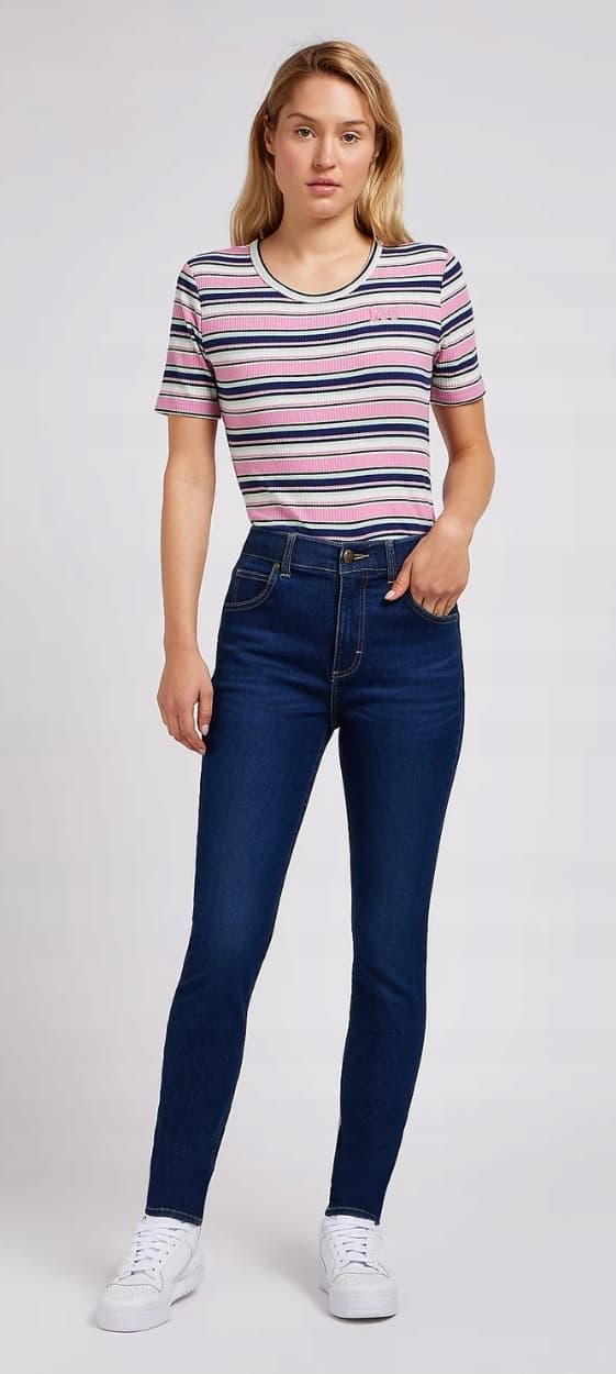 Lee ULC SKINNY HIGH NAVY NAISTEN SKINNY-FARKUT W26 L31