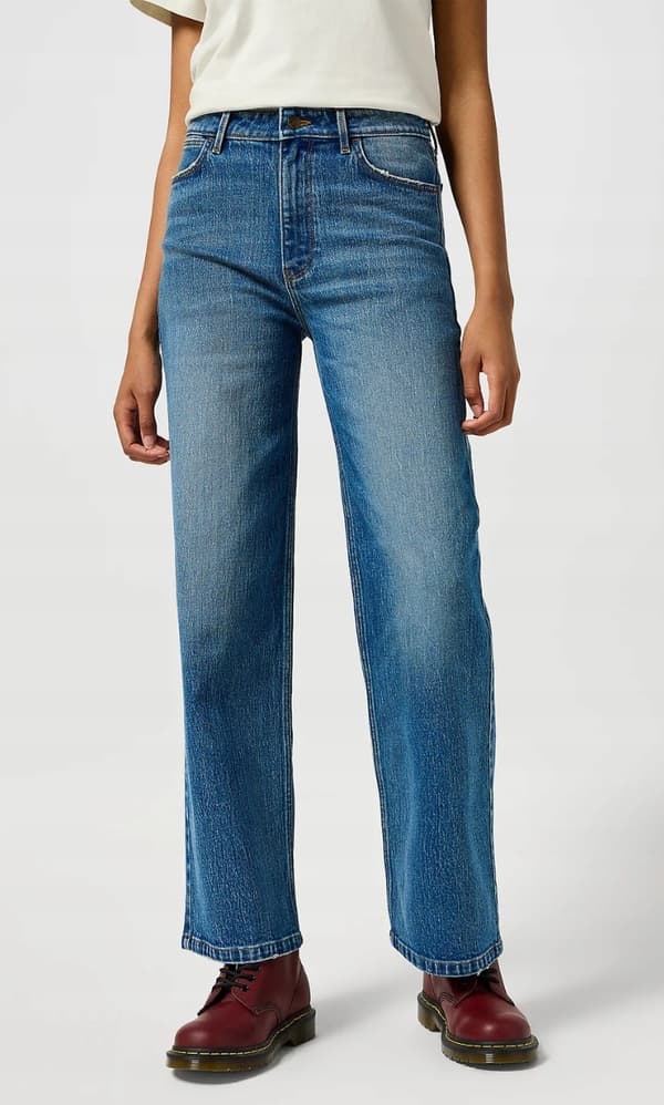 Wrangler Lösa raka, lösa höga damejeans W28 L32