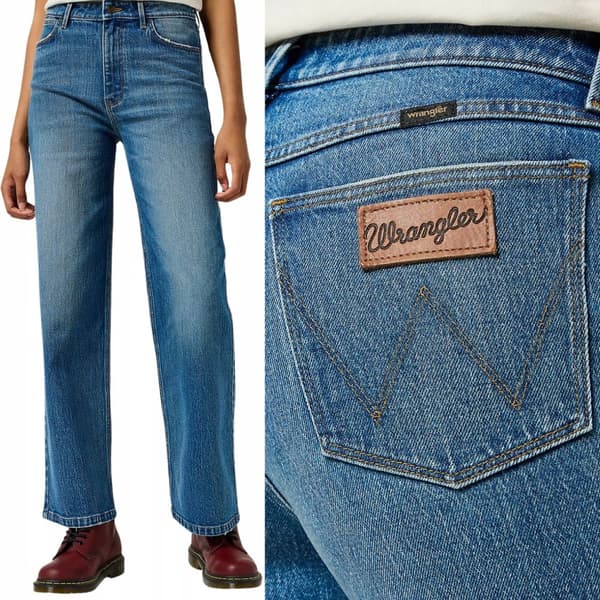 Wrangler Lösa raka, lösa höga damejeans W28 L32