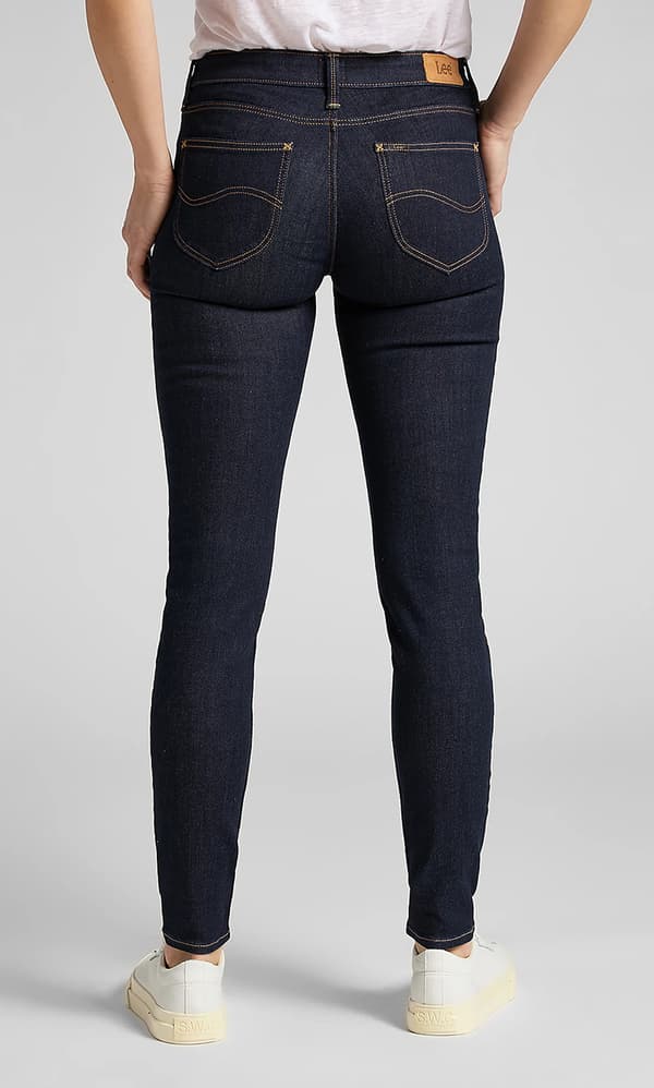 Lee SCARLETT Rinse DENIM MARINBLÅ DAMSKINNYJEANS W33 L33