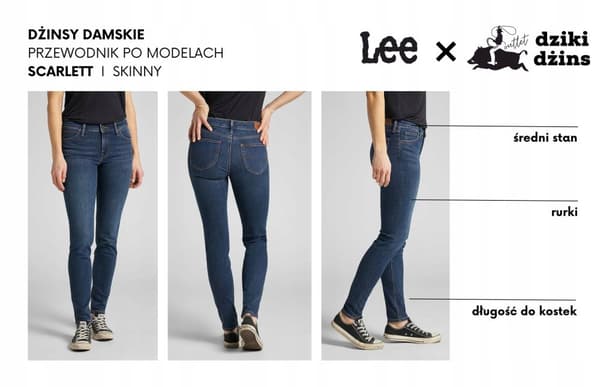 Lee SCARLETT Rinse DENIM MARINBLÅ DAMSKINNYJEANS W33 L33