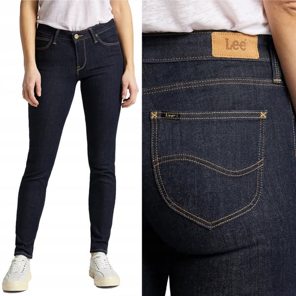 Lee SCARLETT Rinse DENIM MARINBLÅ DAMSKINNYJEANS W33 L33