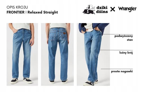Wrangler FRONTIER Brennan DENIM LØSE JEANS MED LIGHT OG STRAIGHT W29 L32