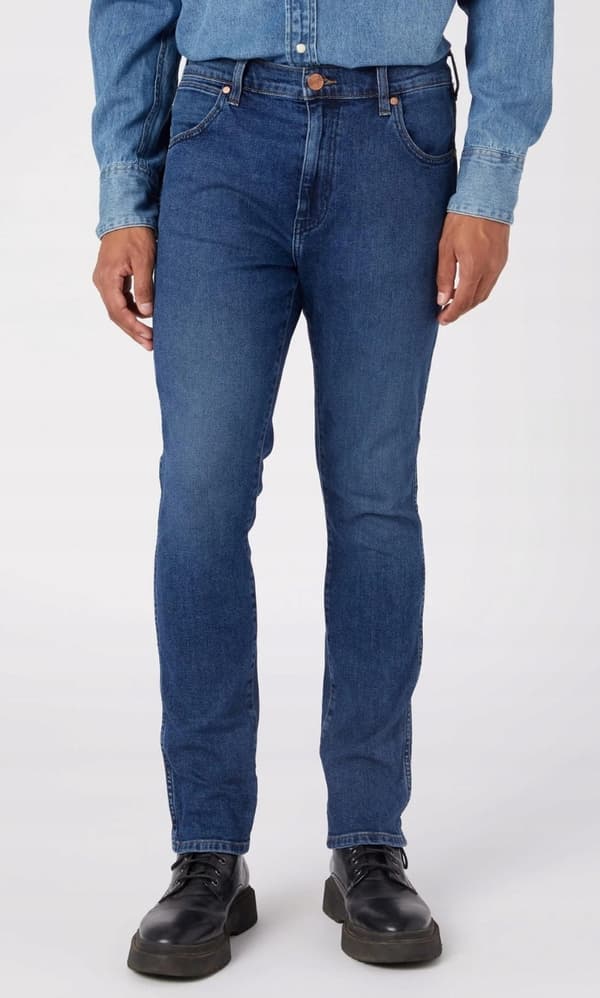 Wrangler LARSTON The Rock FITTED JEANS MÖRK DENIM W31 L34