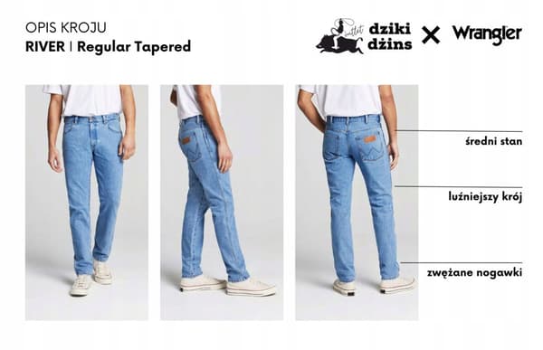 Wrangler RIVER Treasures 365COOL KLASSISKE TAPEREDE JEANS W32 L34