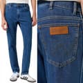 Miniatyrbillede 1 af 9: Wrangler RIVER Coldwater KLASSISKE MØRKE JEANS MED SLIMME AFSLAPNING W31 L32