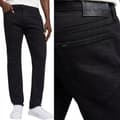 Miniatyrbild 1 av 6: Lee DAREN Black Rinse DENIM STRAIGHT SVARTA HERRJEANS W33 L34