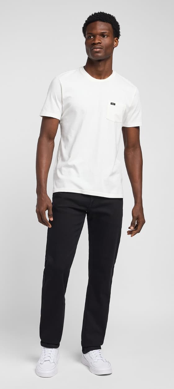 Lee DAREN Black Rinse DENIM STRAIGHT SORTE HERREJEANS W33 L30