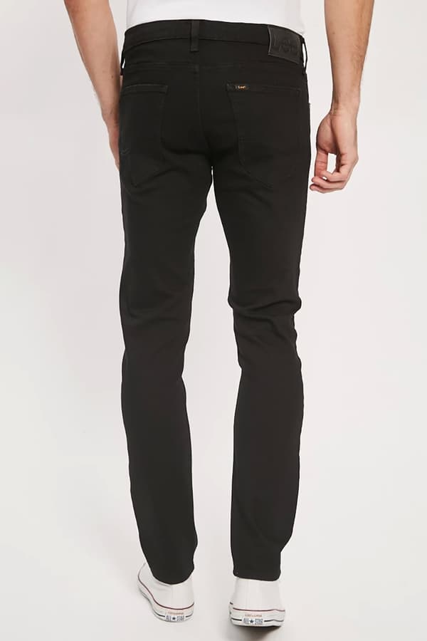 Lee LUKE SLIM Black Rinse MYCKET AVSmalnande SVARTA JEANS W34 L30