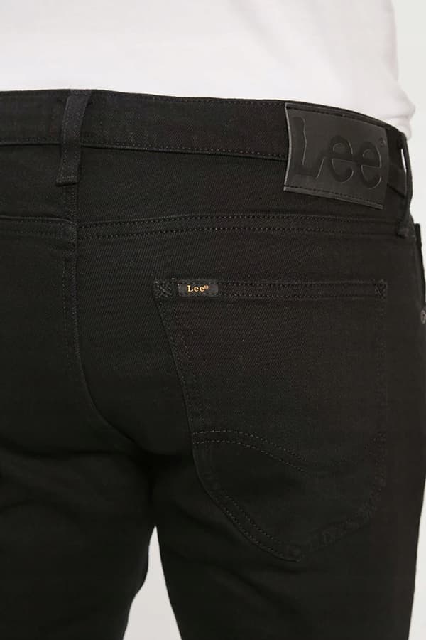 Lee LUKE SLIM Black Rinse MYCKET AVSmalnande SVARTA JEANS W34 L30