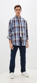 Miniatyrbild 9 av 10: Lee BROOKLYN Mörka Stonewash-jeans i rak modell W38 L30