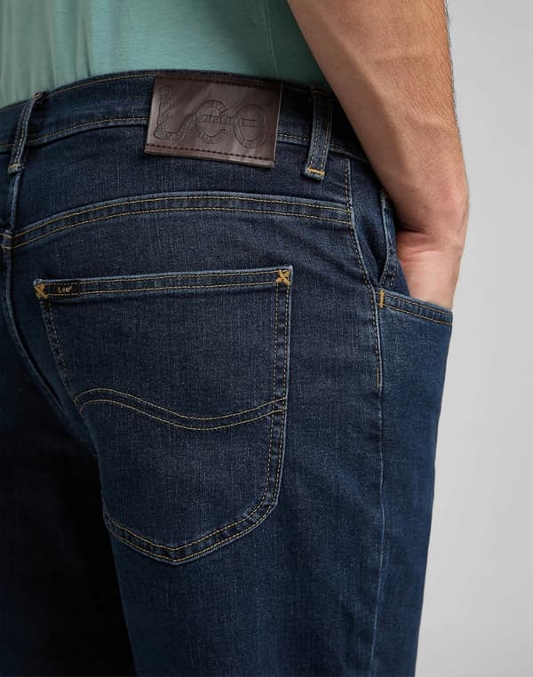 Lee BROOKLYN Mørke Stonewash DENIM STRAIGHT MØRKE JEANS W34 L32