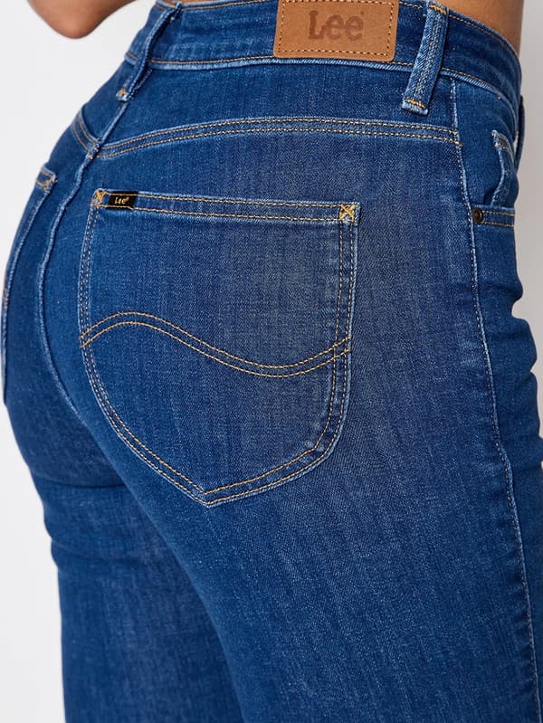 Lee SCARLETT HIGH Dark Zuri NAISTEN KORKEAT SLIM-FARKUT W30 L31