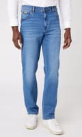 Miniatyrbild 3 av 7: Wrangler TEXAS Nya Favoriter DENIM KLASSISKA RAKTA JEANS W42 L36