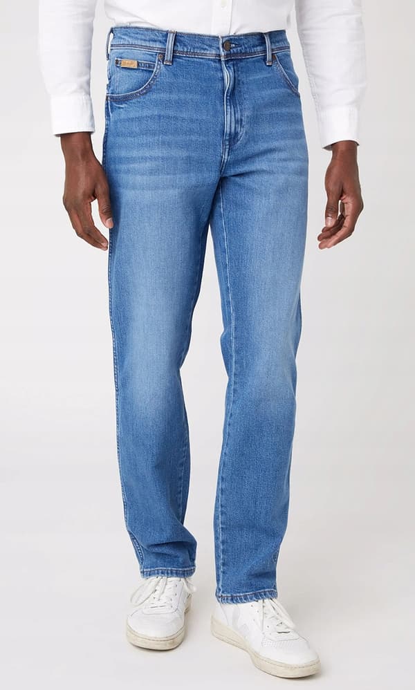 Wrangler TEXAS Nya Favoriter DENIM KLASSISKA RAKTA JEANS W42 L36