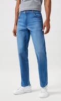 Miniatyrbild 3 av 8: Wrangler Texas Rustic Free to Stretch klassiska jeans W38 L36