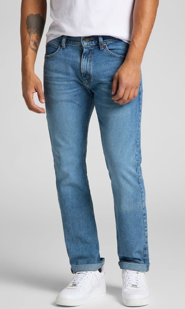 Lee LEGENDARY SLIM Glory FITTED RAKA BEN BLÅ DENIM W38 L30