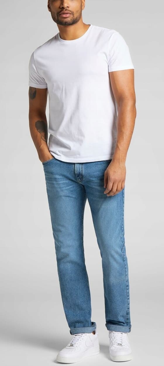 Lee LEGENDARY SLIM Glory FITTED RAKA BEN BLÅ DENIM W34 L30