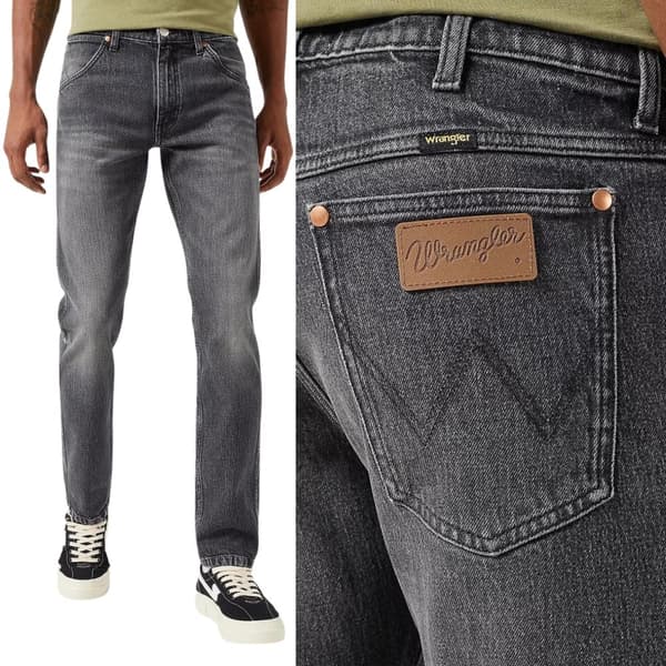 Wrangler 11MWZ ORIGINAL SLIM Marshall FITTED SVART GRÅ DENIM W33 L32