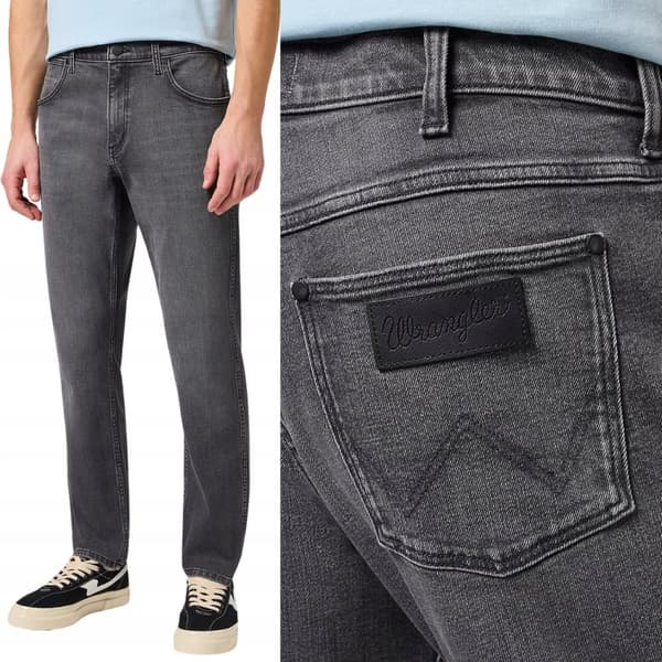 Wrangler GREENSBORO REGULAR STRAIGHT Mørklæggende MØRKEGÅRET DENIM W40 L32