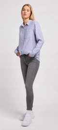 Pikkukuva 5 / 8: Lee SCARLETT HIGH ZIP Ash Stone HIGH GREY TUBE -HOUSUT VETOKETJUILLA 7/8 W29 L33