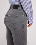 Pikkukuva 6 / 8: Lee SCARLETT HIGH ZIP Ash Stone HIGH GREY TUBE -HOUSUT VETOKETJUILLA 7/8 W29 L33