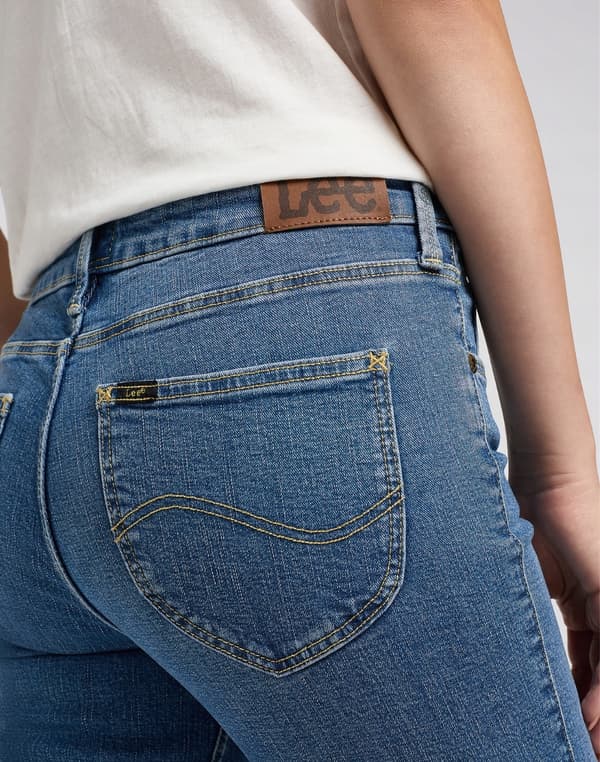 Lee SCARLETT SKINNY Vintage Mid STRETCH BLÅ DENIM W28 L29
