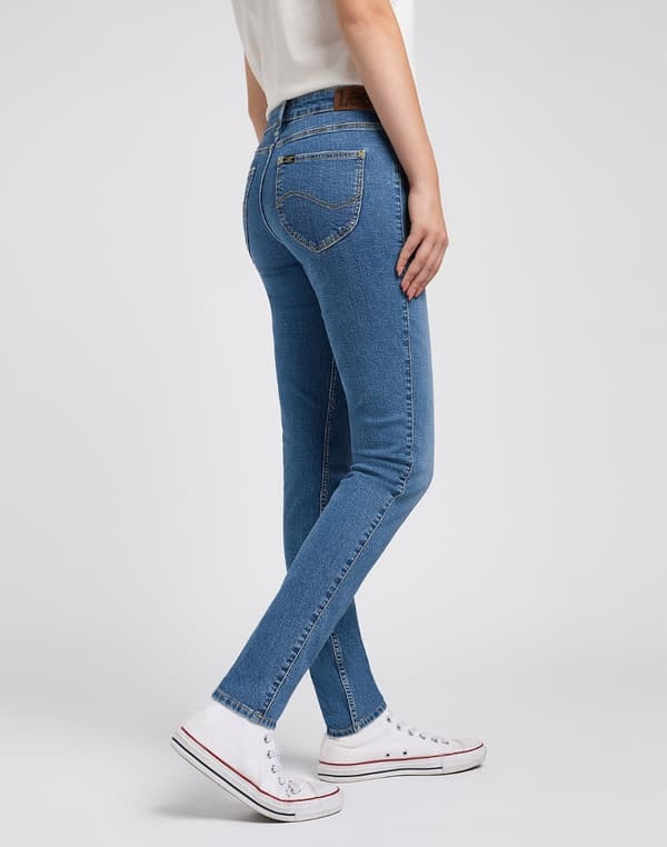 Lee SCARLETT SKINNY Vintage Mid STRETCH BLÅ DENIM W28 L29