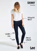 Miniatyrbild 8 av 8: Lee SCARLETT SKINNY Vintage Mid STRETCH BLÅ DENIM W27 L31