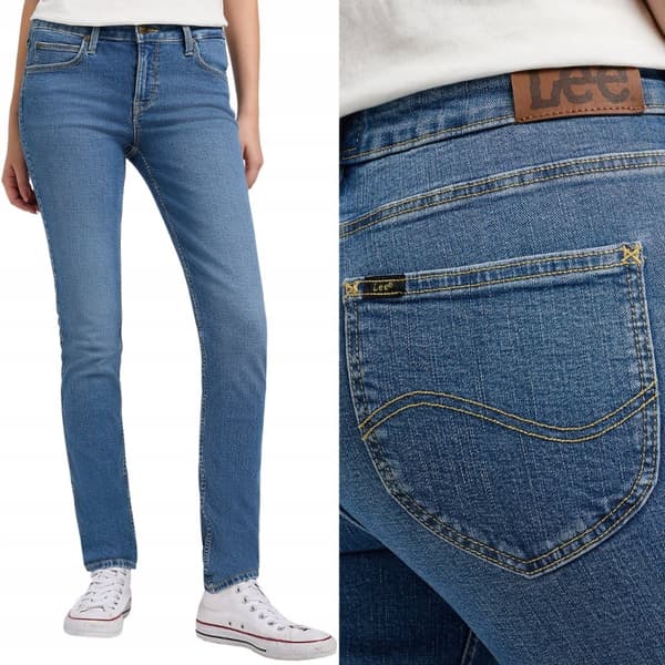 Lee SCARLETT SKINNY Vintage Mid STRETCH BLÅ DENIM W27 L31